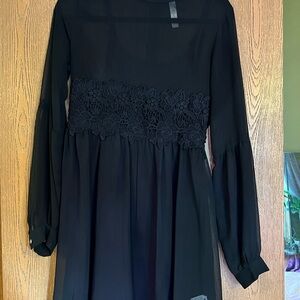 Elegant Black Lace Dress